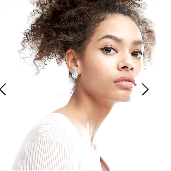 ASOS Blue Crystal Tear Drop Earrings - Picture 2 of 2